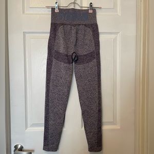 Gymshark Heathered Purple Two Tone Booty Leggings Size Small